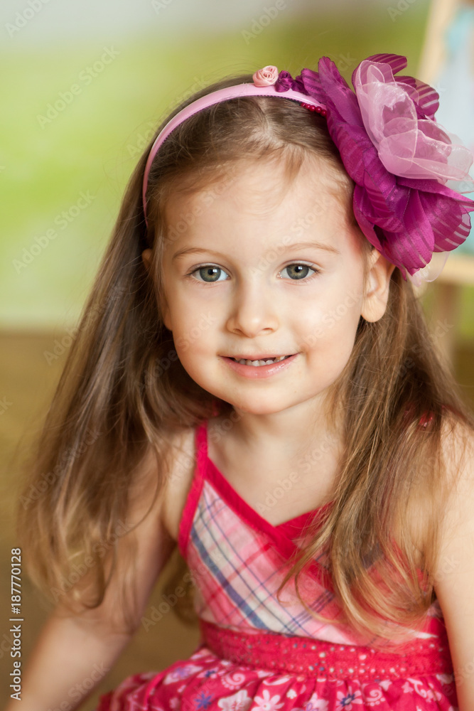 Cute girl in a Easter studio Cute girl in a Easter studio