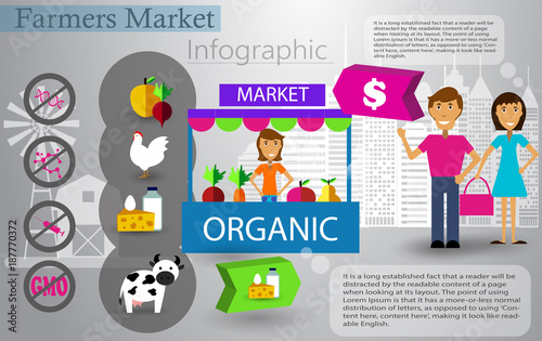Farm market. Infographic