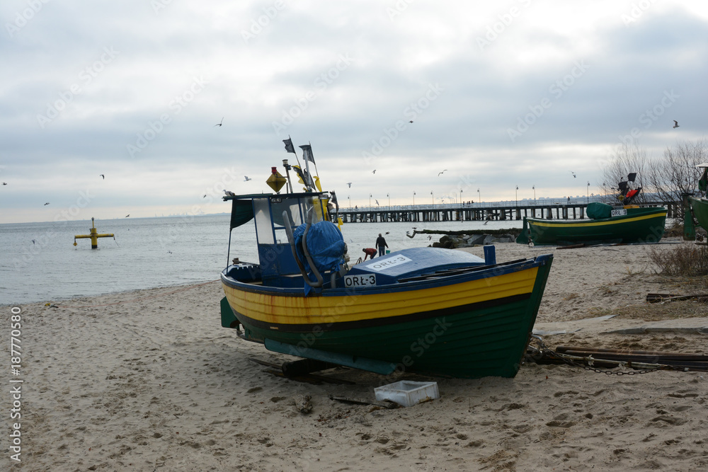 Fishing boat on the beach