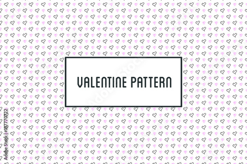 Vector valentine pattern. Design of hand drawn elements for St. Valentine's day, wedding, proposal.