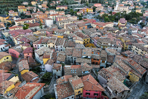 View of the historical center of the town of Malcesine on the eastern shore of Lake Garda in northern Italy