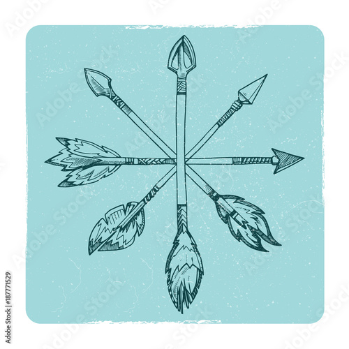 Hand drawn boho arrows