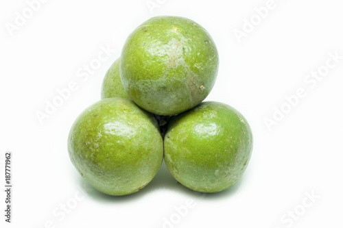 Thai Lemon Green on White Background