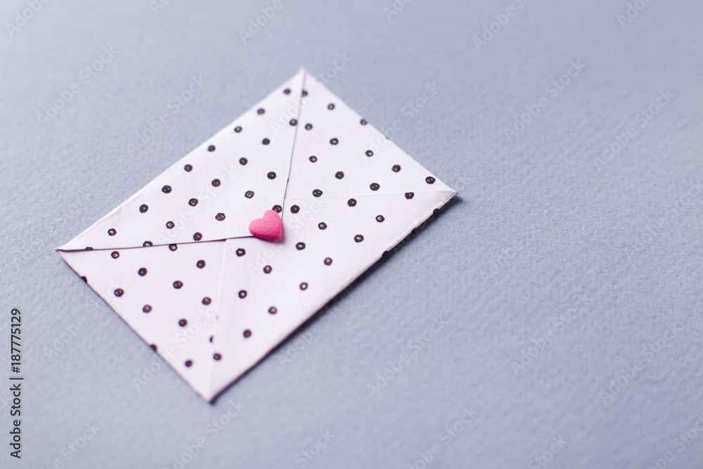 Handmade Card from Paper. Love Letter Stock Photo - Image of