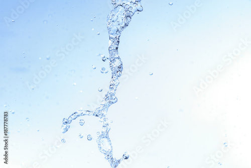 Abstract water splashing isolated on white background.