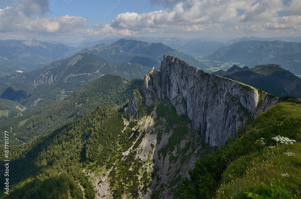 St. Wolfgang, Schafberg, Austria / View from top of Schafberg peak, Alpen mountains