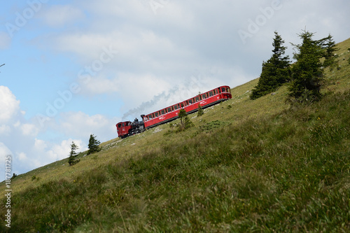 Photo of cog railway to Schafberg peak, Alpen mountains