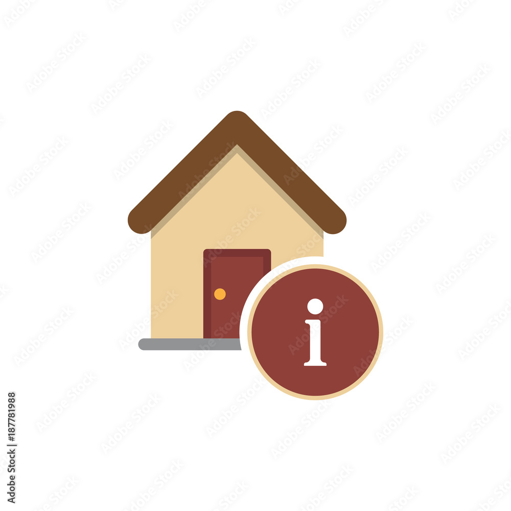 Info Building icon. Vector illustration style is a flat iconic info building symbol Info Building icon. Vector illustration style is a flat iconic info building symbol