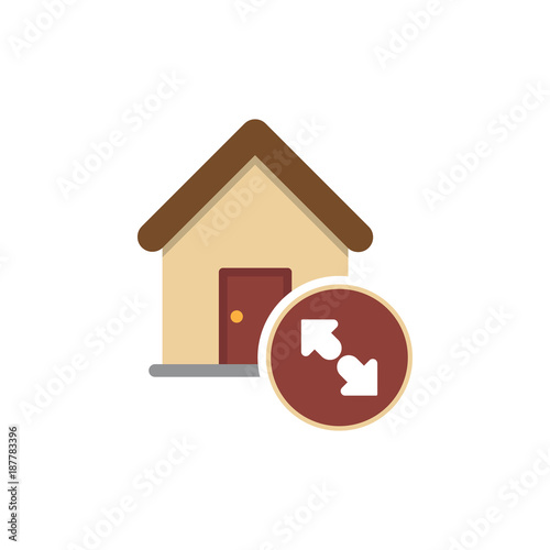House price up vector icon, Price of property increases symbol. Simple, modern flat vector illustration for mobile app, website or desktop app