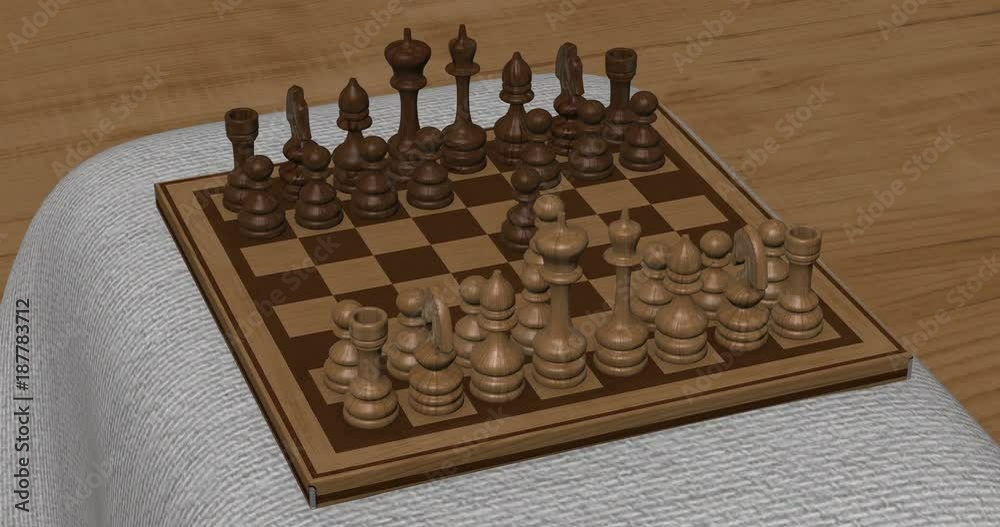 Animation of chess set in motion. Animation of chess set in motion.