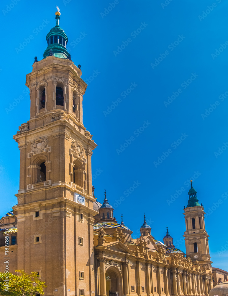 The Cathedral of the Savior (Catedral del Salvador) or La Seo de Zaragoza (Saragossa), Aragon, Spain.