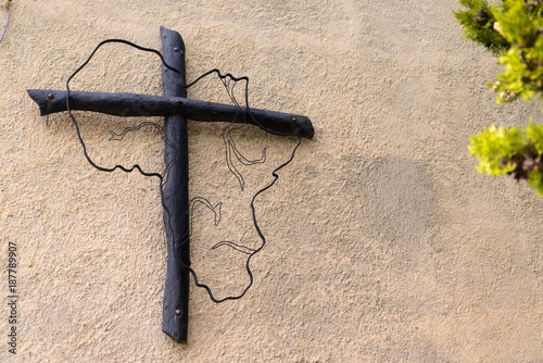 Afrika mit Kreuz photo