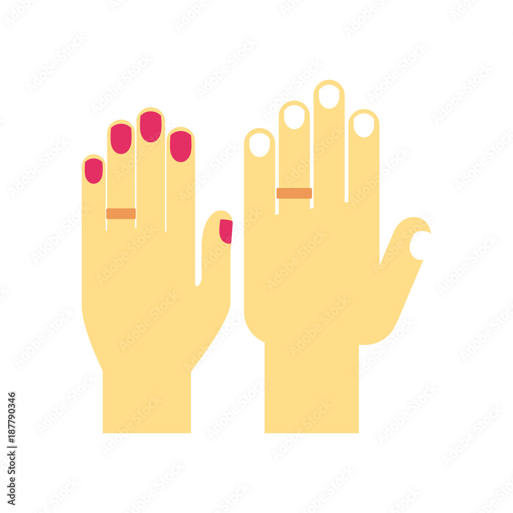 Obraz premium wedding hands in rings