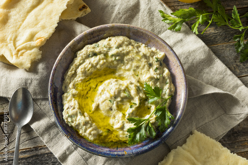 Savory Homemade Mediterranean Baba Ganoush photo