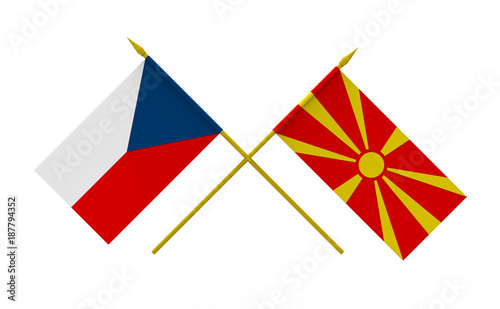 Flags, Czech and Macedonia