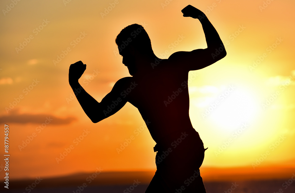 Fototapeta premium power, showy and courageous man
