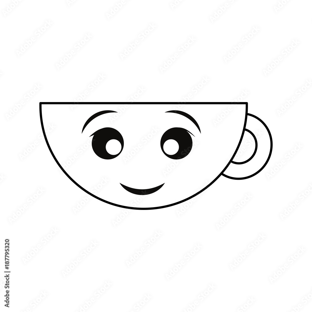 Mug porcelain cup smiling cartoon Mug porcelain cup smiling cartoon