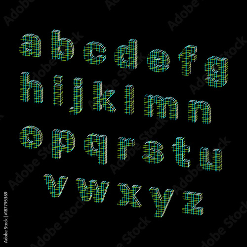 Alphabet letters of lines. ...