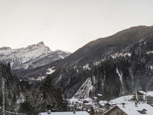 View through the mountains 