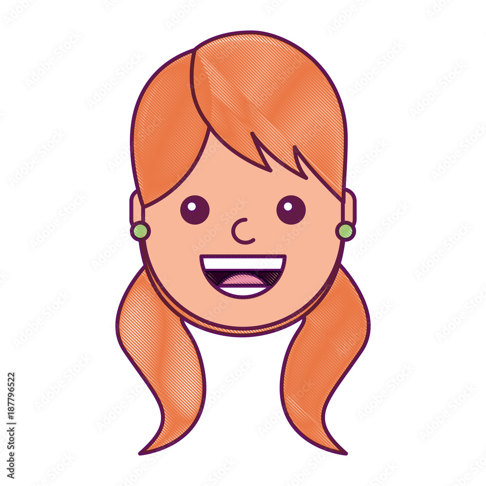 woman face smiling happy expression image vector illustration drawing design woman face smiling happy expression image vector illustration drawing design