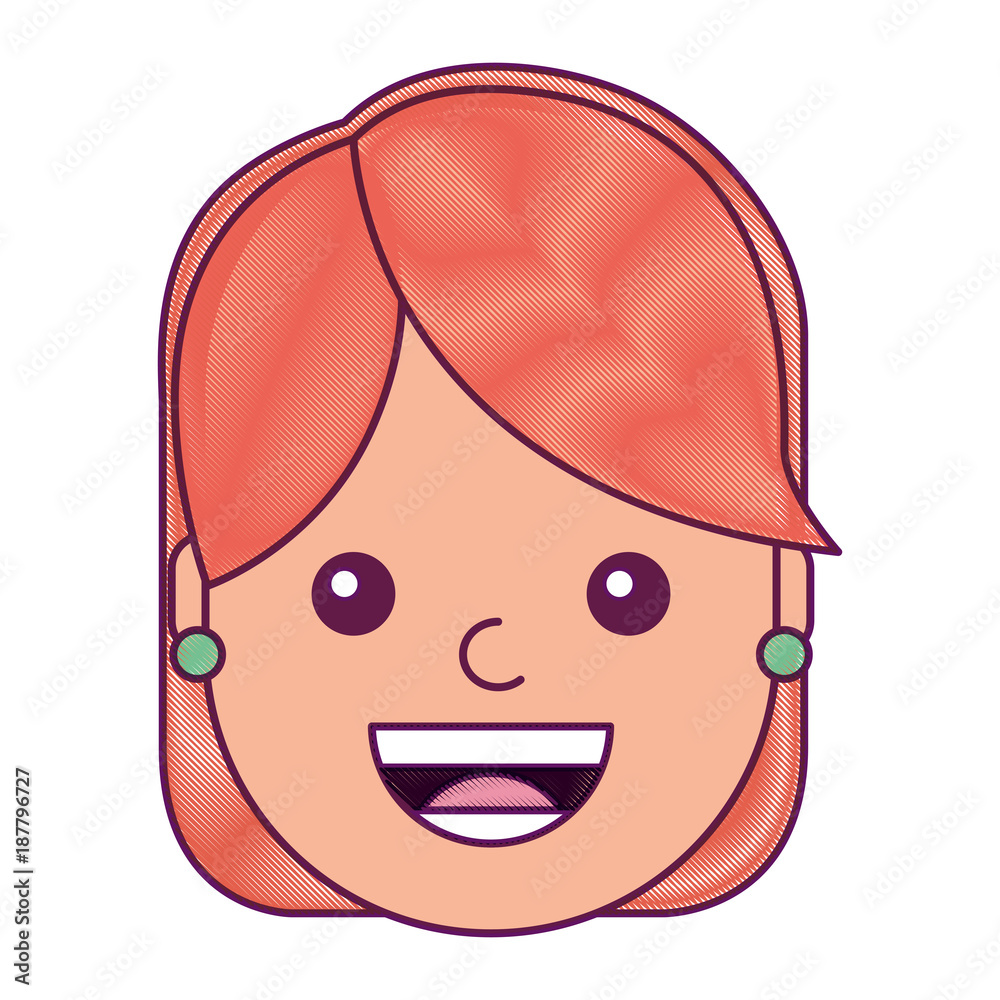 woman face smiling happy expression image vector illustration drawing design woman face smiling happy expression image vector illustration drawing design