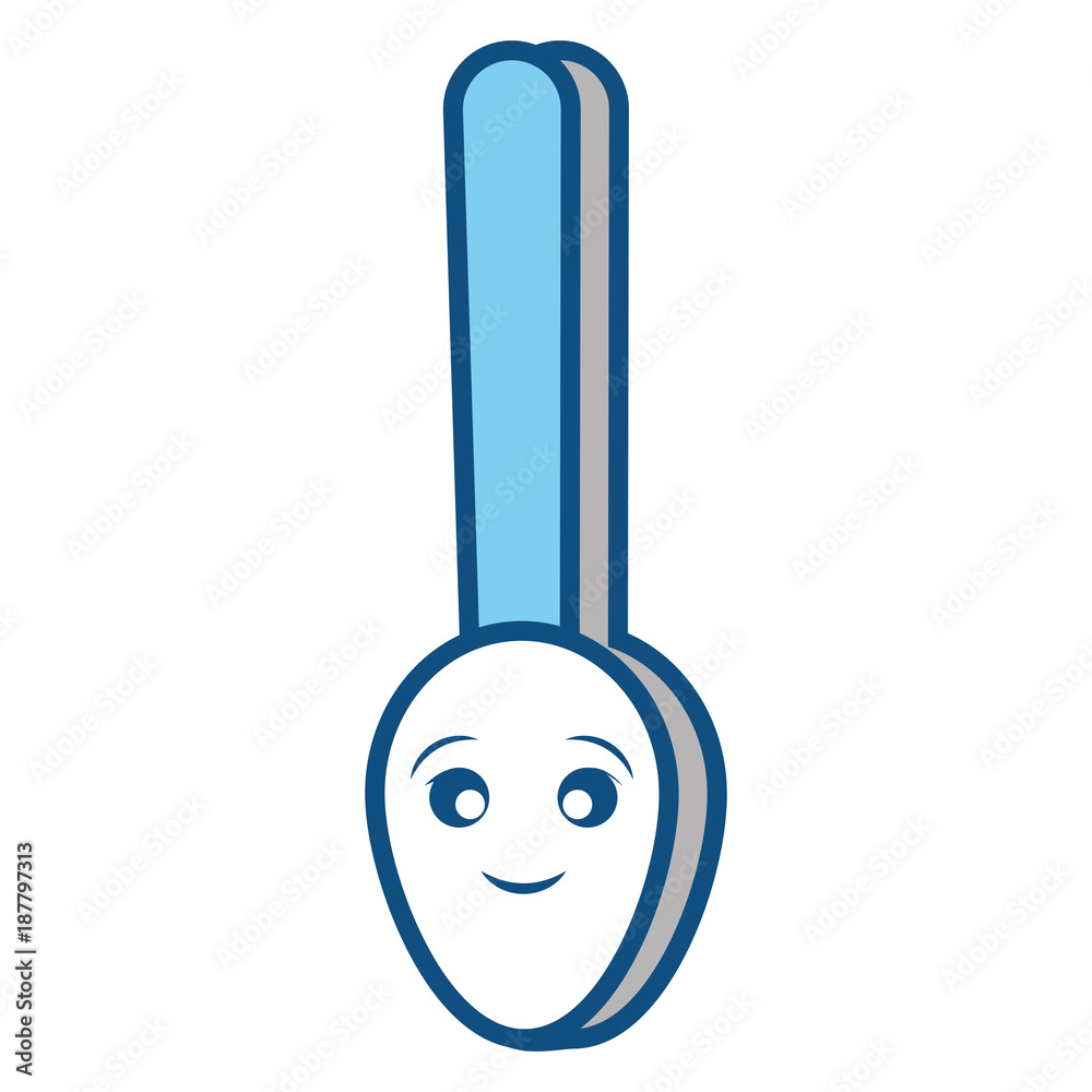 Little spoon cutlery smiling cartoon Little spoon cutlery smiling cartoon