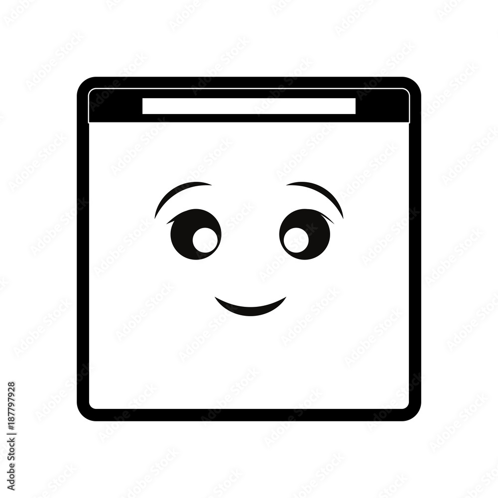 Web programming symbol smiling cartoon Web programming symbol smiling cartoon