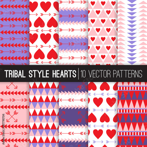 Tribal Style Hearts & Arrow...
