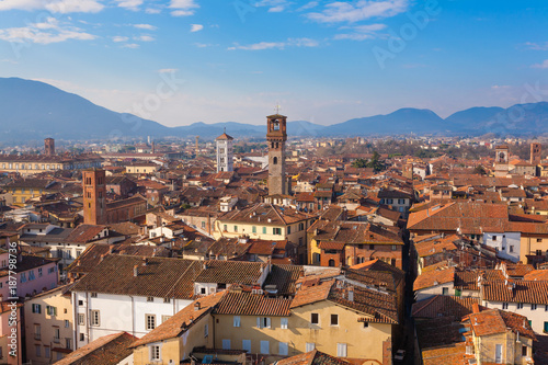 Lucca view from Guinigi Tower.