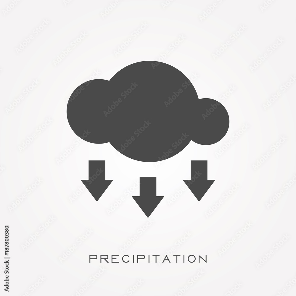 Silhouette icon precipitation