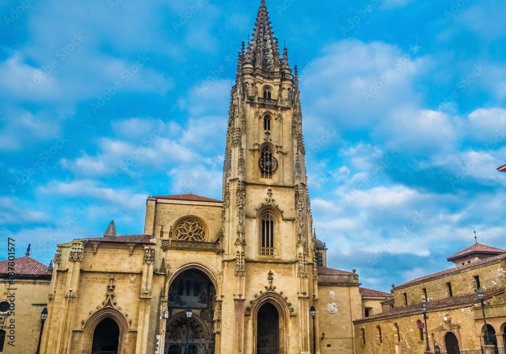 Cathedral of San Salvador (Catedral Metropolitana Basílica de San Salvador), Oviedo,  Asturias, northern Spain.