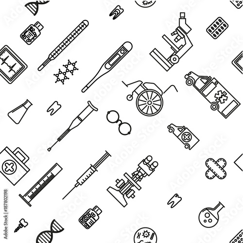 Medical seamless pattern.