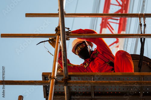 Offshore worker in the oil and gas industry in Angola