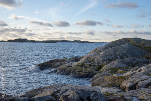 Craggy coastline in western Sweden