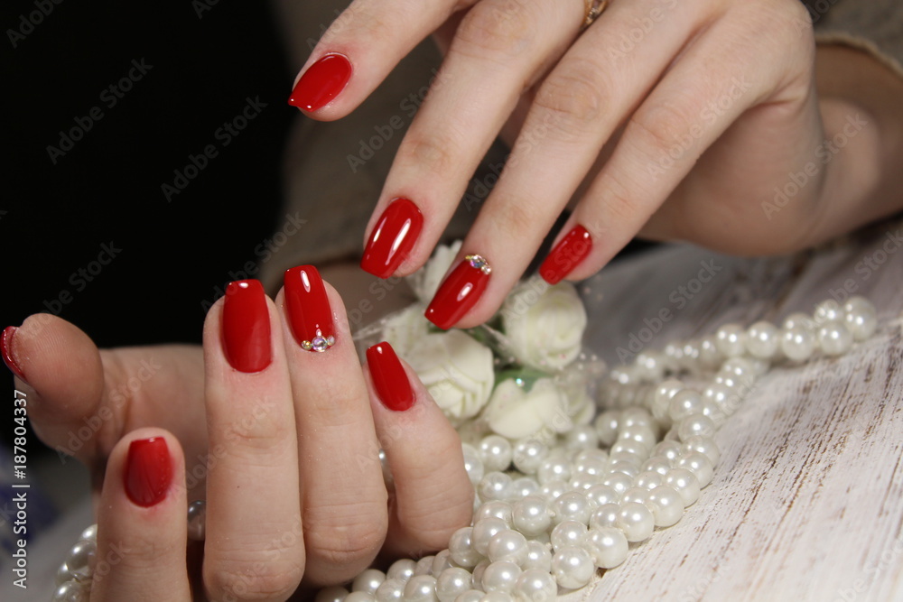 pearls and flowers in the hands pearls and flowers in the hands