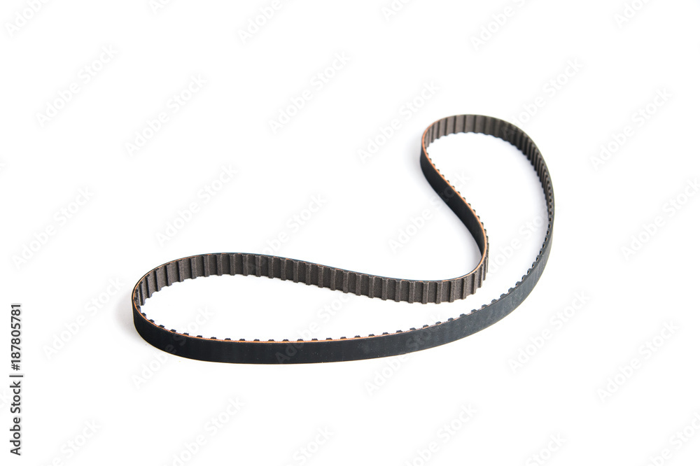 Black new timing belt for gasoline engine