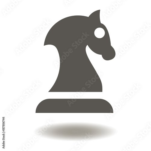 Horse Head Silhouette Icon Vector. Knight Illustration. Chess Piece Symbol. Business Strategy Logo. Strategic Plan Sign.