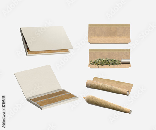 All Natural Rolling Papers - Marijuana Joint Rolling - Isolated