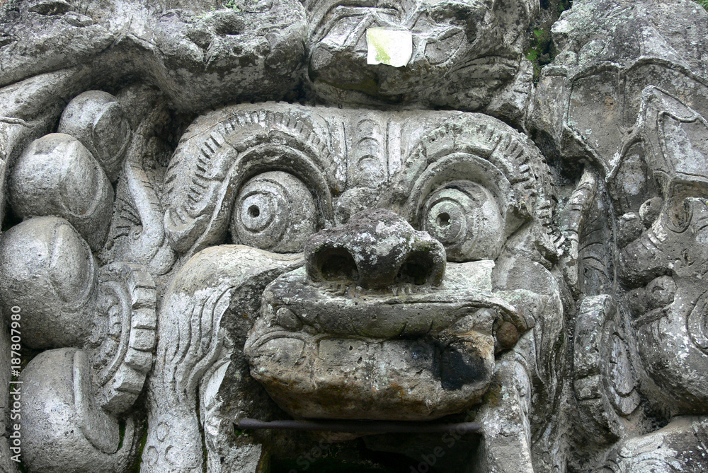 Head over the entrance of the Elephant Cave in Bali
