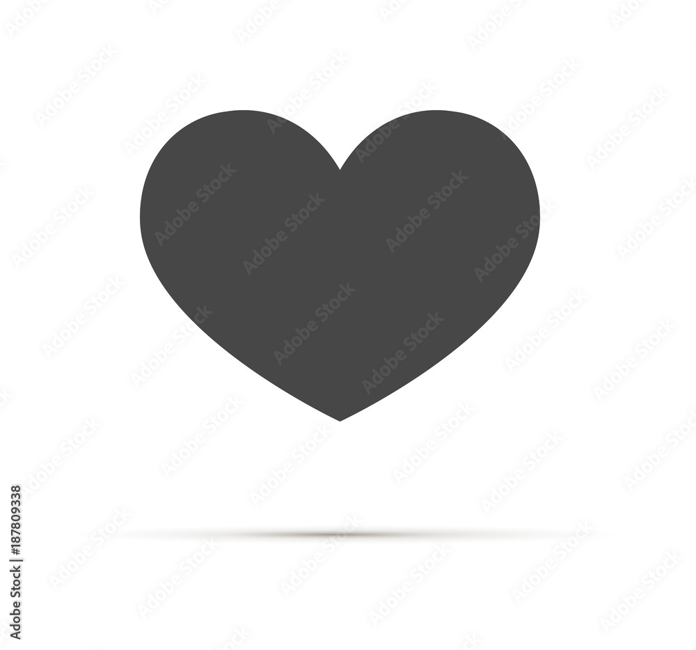 Heart vector icon, Love symbol. A symbol of care and tenderness. Valentine s Day sign, emblem isolated on white background. Health logo. Flat style for graphic and web design, logo