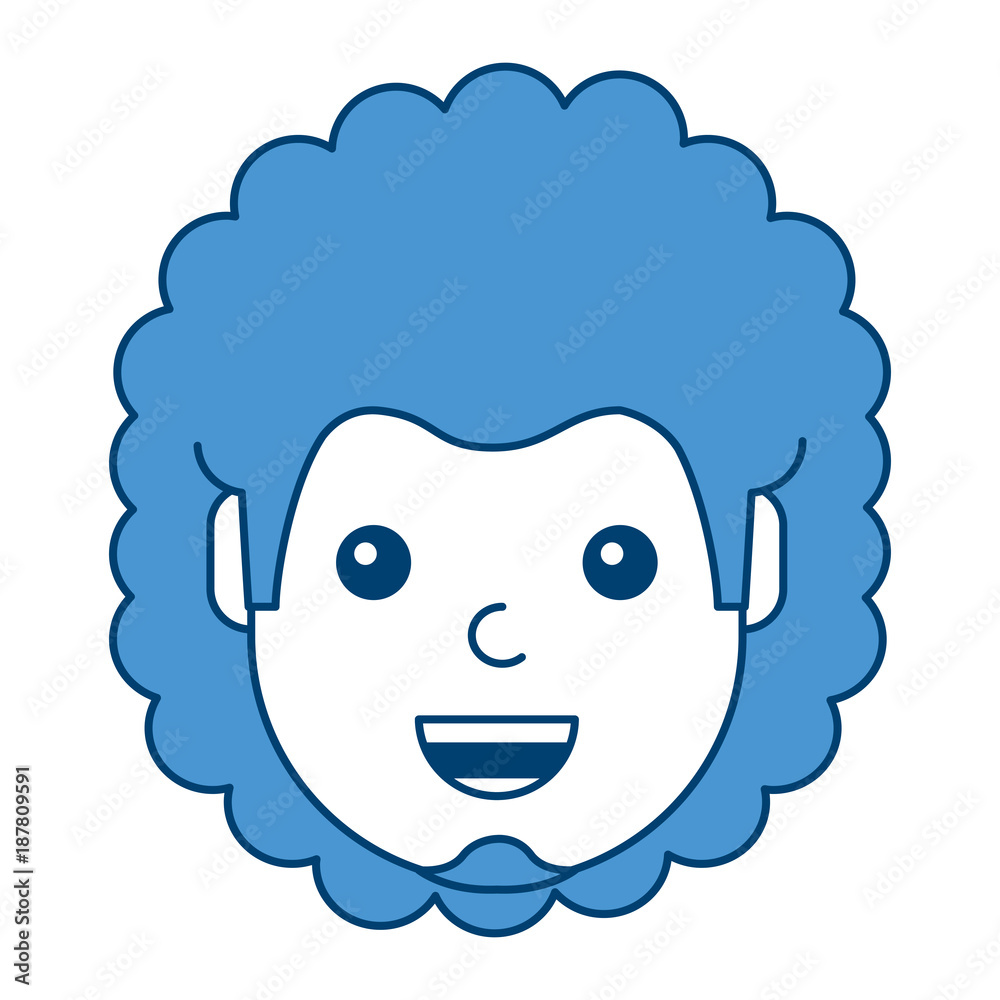 character man face laughing happy image vector illustration blue design character man face laughing happy image vector illustration blue design