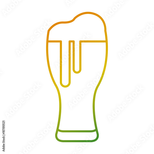 beer glass cold drink beverage image vector illustration