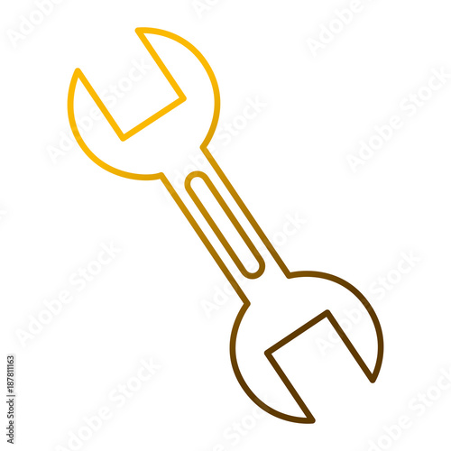 spanner tool support repair equipment icon vector illustration