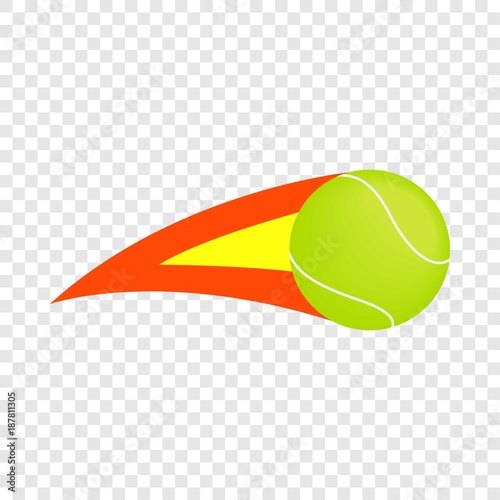 Flaming tennis ball isometric icon