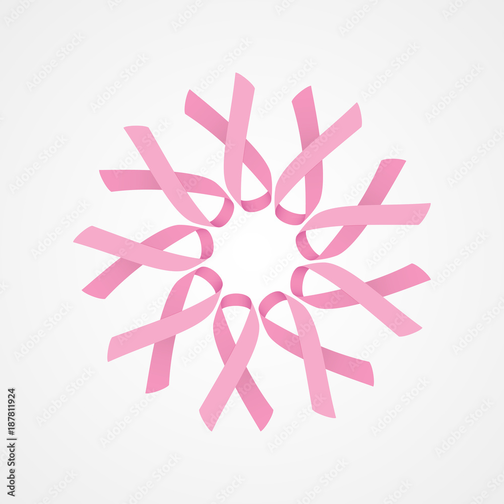 Fototapeta premium Pink ribbon background