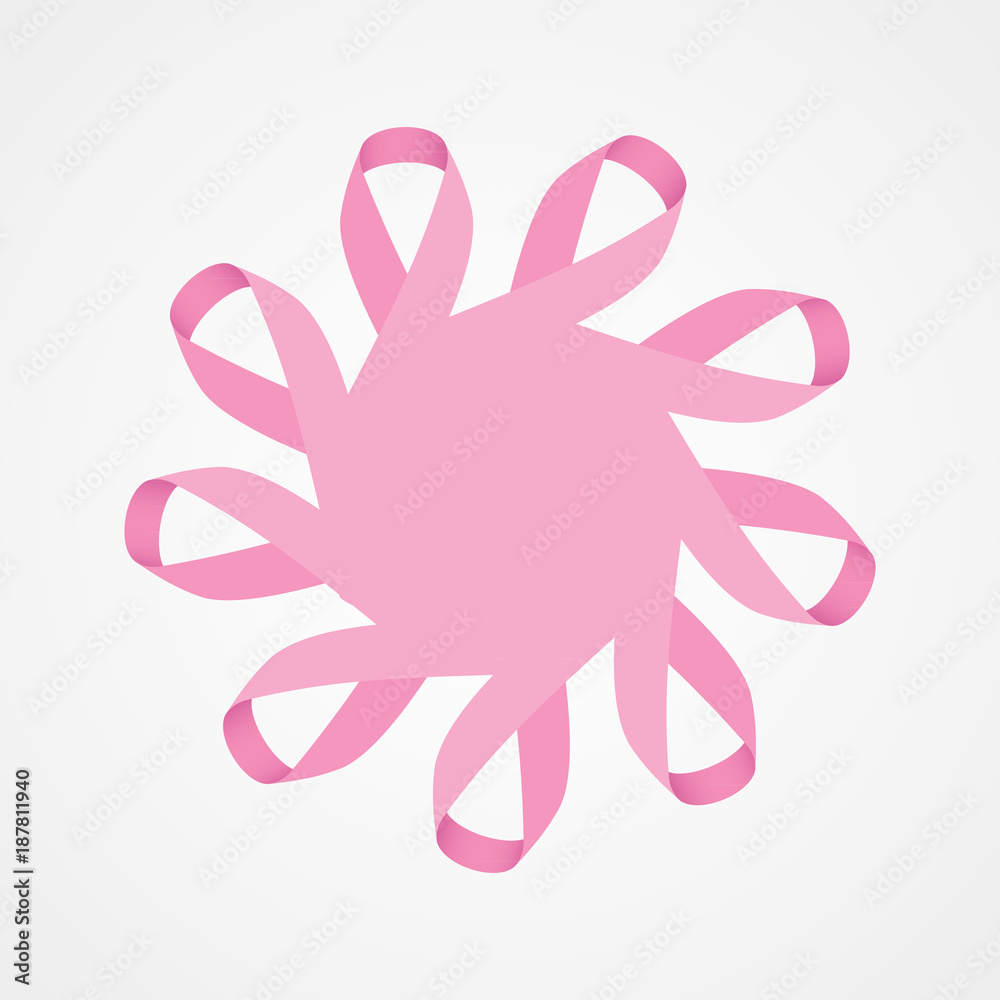 Pink ribbon background Pink ribbon background