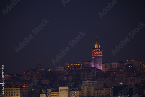 Galata Tower istanbul Turkey Beautiful view to the urban part of the city of Istanbul from the Galata tower.spectacular view of istanbul.