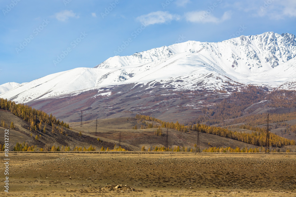 Fototapeta premium View of the mountain North-Chuya ridge of Altai Republic, Russia.