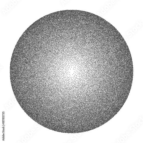 Vector texture of many small circles. The gray circle