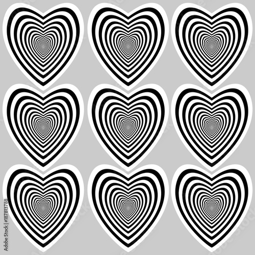 op-art heart